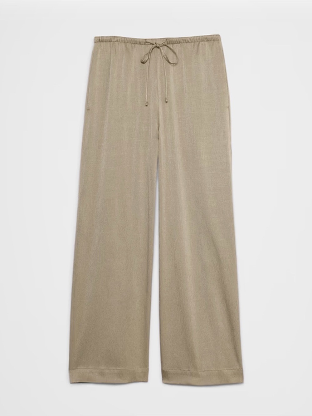 Banana Republic Factory Wide-Leg Crinkle Satin Pull-On Pant